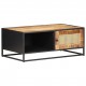 Coffee Table 90x50x35 cm Rough Mango Wood and Natural Cane Coffee Table 90x50x35 cm Rough Mango Wood and Natural Cane