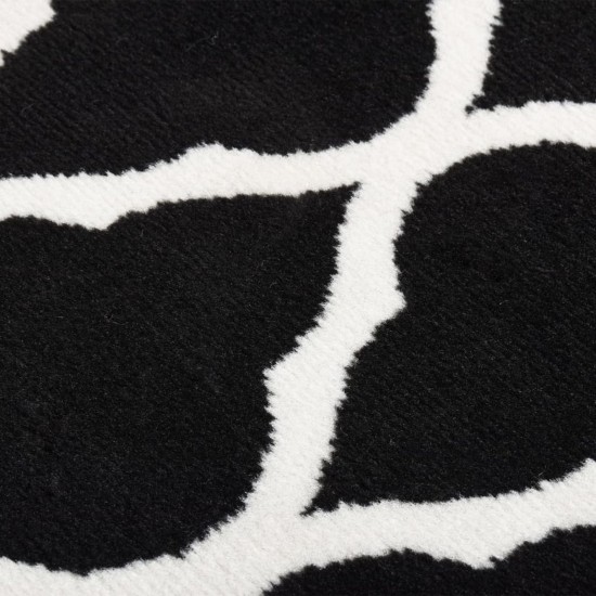 Runner Rug BCF Black and White 80x250 cm Runner Rug BCF Black and White 80x250 cm