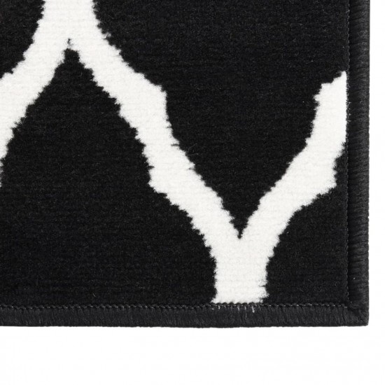 Runner Rug BCF Black and White 80x250 cm Runner Rug BCF Black and White 80x250 cm