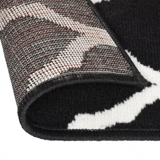Runner Rug BCF Black and White 80x250 cm Runner Rug BCF Black and White 80x250 cm