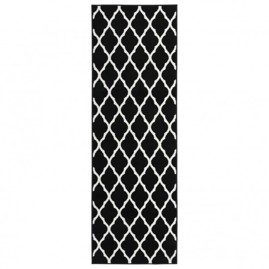 Runner Rug BCF Black and White 80x250 cm Runner Rug BCF Black and White 80x250 cm