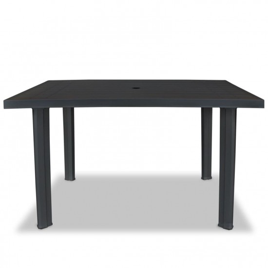 Garden Table Anthracite 126x76x72 cm Plastic Garden Table Anthracite 126x76x72 cm Plastic