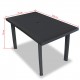 Garden Table Anthracite 126x76x72 cm Plastic Garden Table Anthracite 126x76x72 cm Plastic