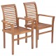 Stacking Dining Chairs 2 pcs Solid Teak Stacking Dining Chairs 2 pcs Solid Teak