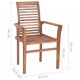 Stacking Dining Chairs 2 pcs Solid Teak Stacking Dining Chairs 2 pcs Solid Teak