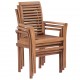 Stacking Dining Chairs 2 pcs Solid Teak Stacking Dining Chairs 2 pcs Solid Teak