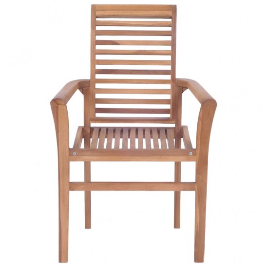 Stacking Dining Chairs 2 pcs Solid Teak Stacking Dining Chairs 2 pcs Solid Teak
