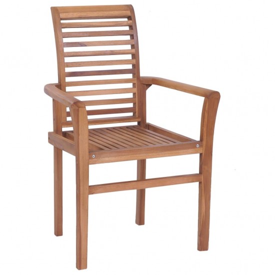 Stacking Dining Chairs 2 pcs Solid Teak Stacking Dining Chairs 2 pcs Solid Teak
