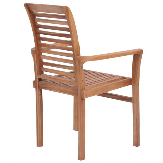 Stacking Dining Chairs 2 pcs Solid Teak Stacking Dining Chairs 2 pcs Solid Teak