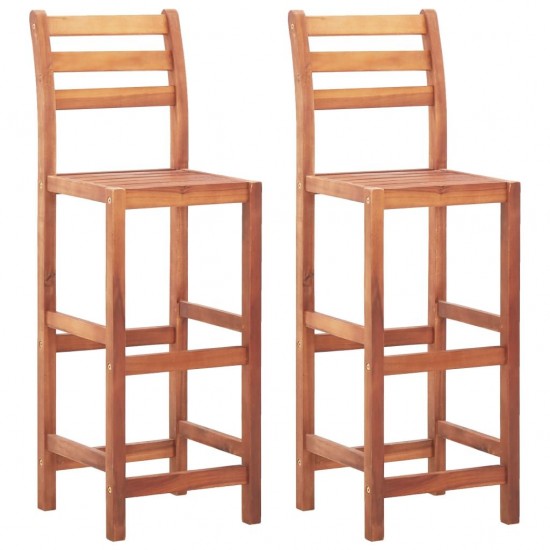 Bar Chairs 2 pcs Solid Acacia Wood Bar Chairs 2 pcs Solid Acacia Wood