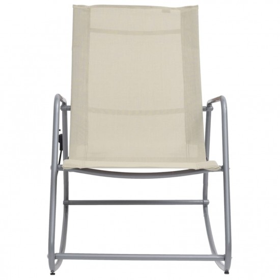 Garden Swing Chair Cream 95x54x85 cm Textilene Garden Swing Chair Cream 95x54x85 cm Textilene