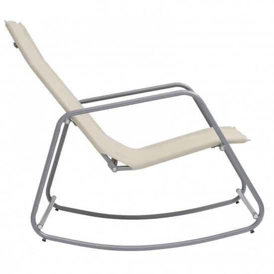 Garden Swing Chair Cream 95x54x85 cm Textilene Garden Swing Chair Cream 95x54x85 cm Textilene