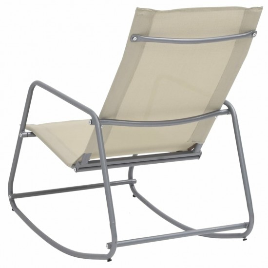 Garden Swing Chair Cream 95x54x85 cm Textilene Garden Swing Chair Cream 95x54x85 cm Textilene
