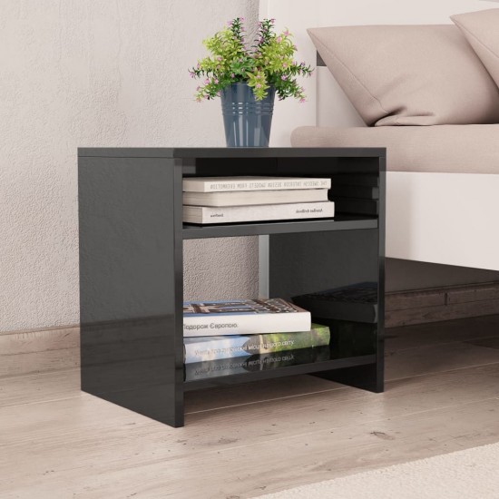 Bedside Cabinet High Gloss Black 40x30x40 cm Chipboard Bedside Cabinet High Gloss Black 40x30x40 cm Chipboard