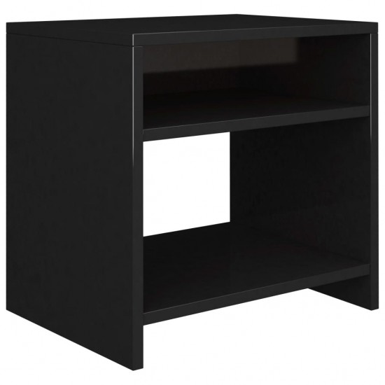 Bedside Cabinet High Gloss Black 40x30x40 cm Chipboard Bedside Cabinet High Gloss Black 40x30x40 cm Chipboard