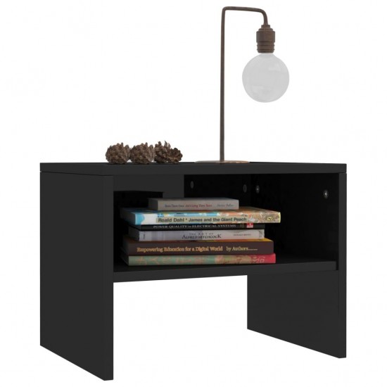 Bedside Cabinet High Gloss Black 40x30x30 cm Chipboard Bedside Cabinet High Gloss Black 40x30x30 cm Chipboard