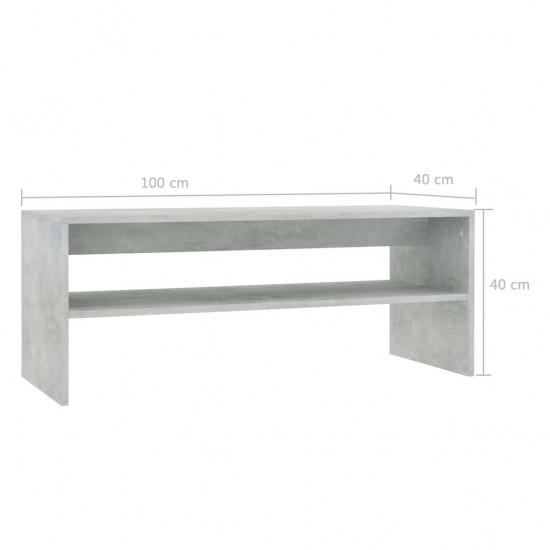 Coffee Table Concrete Grey 100x40x40 cm Chipboard Coffee Table Concrete Grey 100x40x40 cm Chipboard