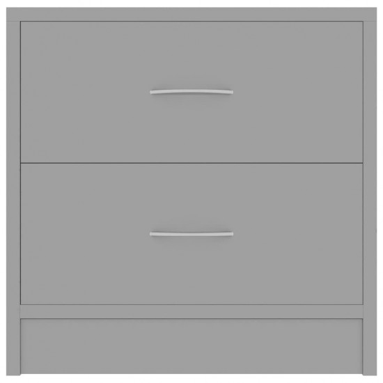 Bedside Cabinet High Gloss Grey 40x30x40 cm Chipboard Bedside Cabinet High Gloss Grey 40x30x40 cm Chipboard