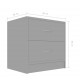 Bedside Cabinet High Gloss Grey 40x30x40 cm Chipboard Bedside Cabinet High Gloss Grey 40x30x40 cm Chipboard