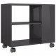 Side Table High Gloss Grey 70x35x55 cm Engineered Wood Side Table High Gloss Grey 70x35x55 cm Engineered Wood