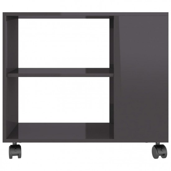 Side Table High Gloss Grey 70x35x55 cm Engineered Wood Side Table High Gloss Grey 70x35x55 cm Engineered Wood