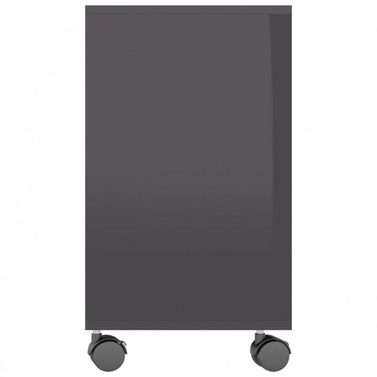 Side Table High Gloss Grey 70x35x55 cm Engineered Wood Side Table High Gloss Grey 70x35x55 cm Engineered Wood