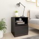 Bed Cabinet High Gloss Grey 40x40x50 cm Chipboard Bed Cabinet High Gloss Grey 40x40x50 cm Chipboard