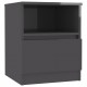 Bed Cabinet High Gloss Grey 40x40x50 cm Chipboard Bed Cabinet High Gloss Grey 40x40x50 cm Chipboard