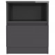 Bed Cabinet High Gloss Grey 40x40x50 cm Chipboard Bed Cabinet High Gloss Grey 40x40x50 cm Chipboard