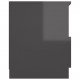 Bed Cabinet High Gloss Grey 40x40x50 cm Chipboard Bed Cabinet High Gloss Grey 40x40x50 cm Chipboard