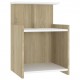 Bed Cabinet White and Sonoma Oak 40x35x60 cm Chipboard Bed Cabinet White and Sonoma Oak 40x35x60 cm Chipboard