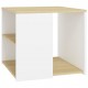 Side Table Sonoma Oak and White 50x50x45 cm Chipboard Side Table Sonoma Oak and White 50x50x45 cm Chipboard