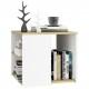 Side Table Sonoma Oak and White 50x50x45 cm Chipboard Side Table Sonoma Oak and White 50x50x45 cm Chipboard