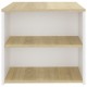 Side Table Sonoma Oak and White 50x50x45 cm Chipboard Side Table Sonoma Oak and White 50x50x45 cm Chipboard