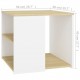 Side Table Sonoma Oak and White 50x50x45 cm Chipboard Side Table Sonoma Oak and White 50x50x45 cm Chipboard