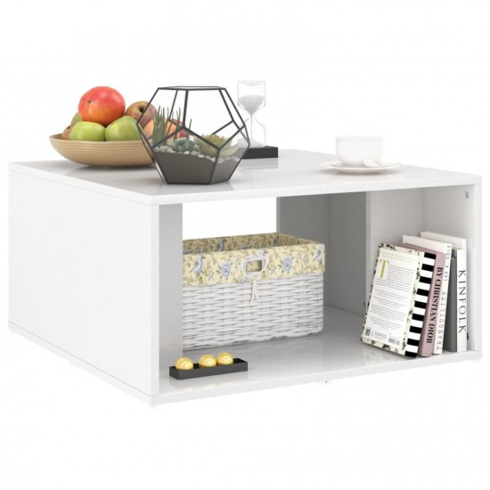 Coffee Tables 4 pcs High Gloss White 33x33x33 cm Chipboard Coffee Tables 4 pcs High Gloss White 33x33x33 cm Chipboard