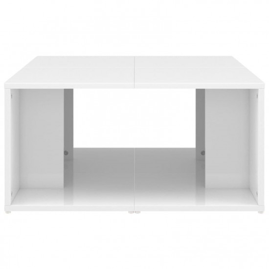 Coffee Tables 4 pcs High Gloss White 33x33x33 cm Chipboard Coffee Tables 4 pcs High Gloss White 33x33x33 cm Chipboard