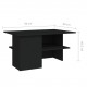 Coffee Table Black 90x60x46.5 cm Chipboard Coffee Table Black 90x60x46.5 cm Chipboard