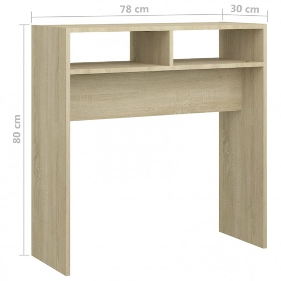Console Table Sonoma Oak 78x30x80 cm Chipboard Console Table Sonoma Oak 78x30x80 cm Chipboard