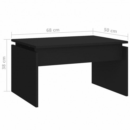 Coffee Table Black 68x50x38 cm Chipboard Coffee Table Black 68x50x38 cm Chipboard