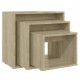 Nesting Tables 3 pcs Sonoma Oak Chipboard Nesting Tables 3 pcs Sonoma Oak Chipboard