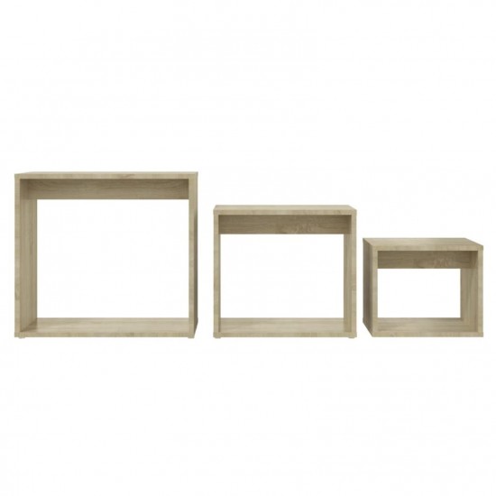 Nesting Tables 3 pcs Sonoma Oak Chipboard Nesting Tables 3 pcs Sonoma Oak Chipboard