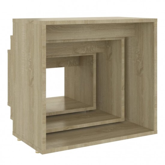Nesting Tables 3 pcs Sonoma Oak Chipboard Nesting Tables 3 pcs Sonoma Oak Chipboard