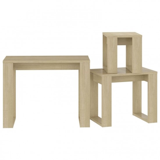 Nesting Tables 3 pcs Sonoma Oak Engineered Wood Nesting Tables 3 pcs Sonoma Oak Engineered Wood