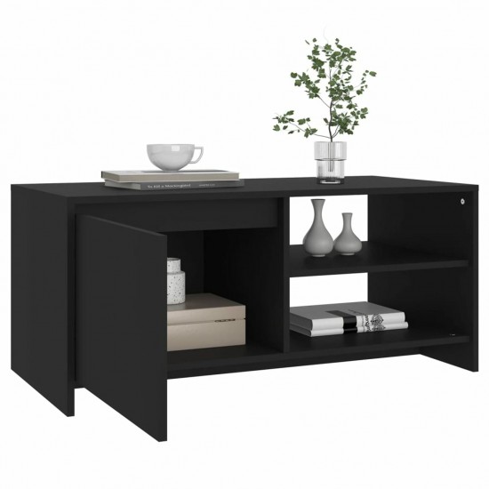 Coffee Table Black 102x50x45 cm Engineered Wood Coffee Table Black 102x50x45 cm Engineered Wood