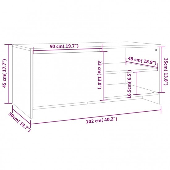 Coffee Table Black 102x50x45 cm Engineered Wood Coffee Table Black 102x50x45 cm Engineered Wood