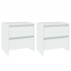 Bedside Cabinets 2 pcs White 45x34.5x44.5 cm Chipboard Bedside Cabinets 2 pcs White 45x34.5x44.5 cm Chipboard