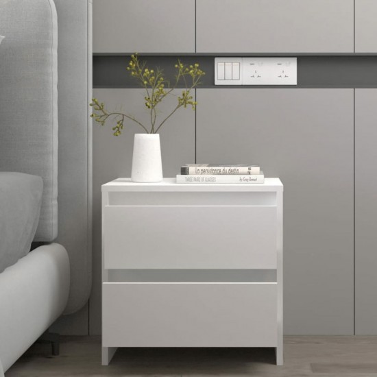Bedside Cabinets 2 pcs White 45x34.5x44.5 cm Chipboard Bedside Cabinets 2 pcs White 45x34.5x44.5 cm Chipboard