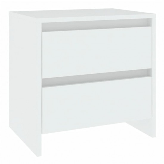 Bedside Cabinets 2 pcs White 45x34.5x44.5 cm Chipboard Bedside Cabinets 2 pcs White 45x34.5x44.5 cm Chipboard