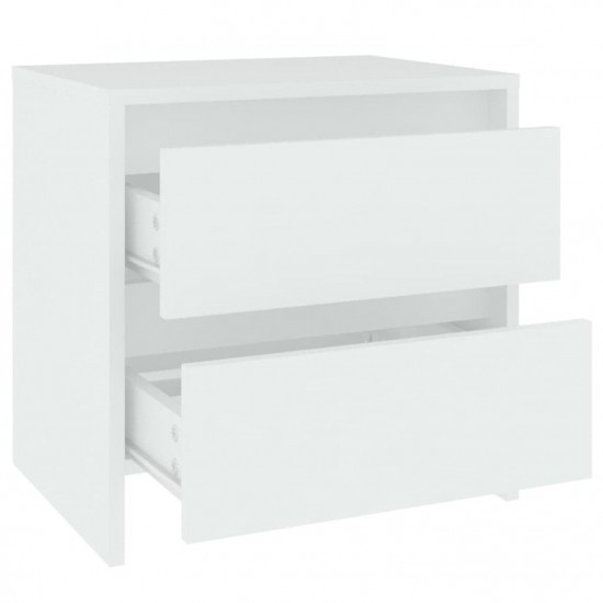 Bedside Cabinets 2 pcs White 45x34.5x44.5 cm Chipboard Bedside Cabinets 2 pcs White 45x34.5x44.5 cm Chipboard